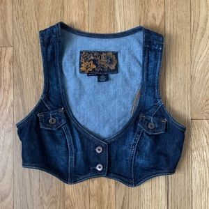Guess : Denim Micro Vest/Crop Top - Small